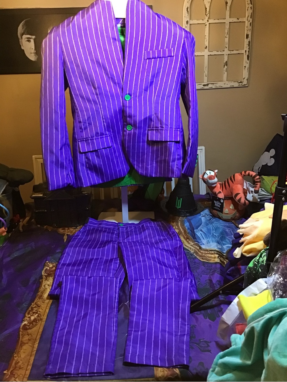 The joker costume spirit halloween jacket & pants child size XL